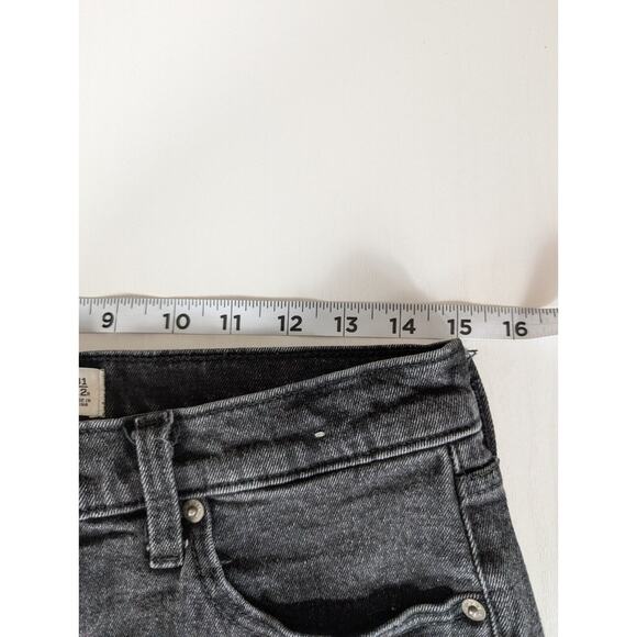 Abercrombie & Fitch Women Ankle Straight Jeans Distressed High Rise Black 31/12R - Picture 8 of 14